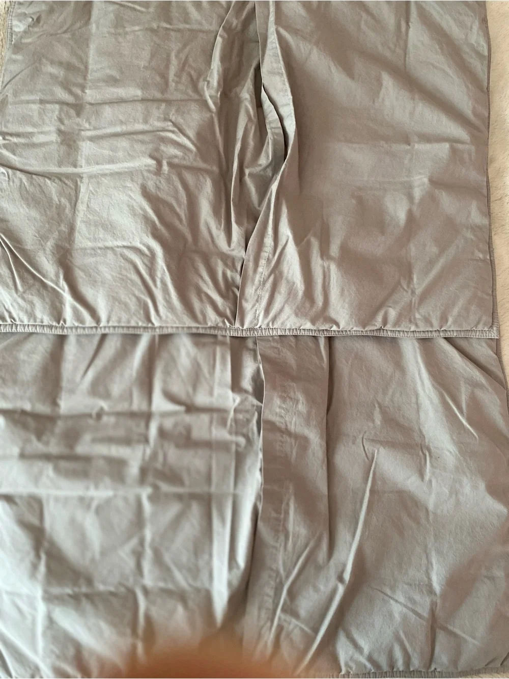 West Elm 2 organic cotton quilted gray sham